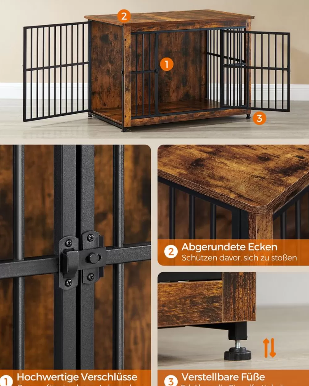 hundekfig_bis_zu__kg_mit__tren_6.webp Store SONGMICS Hundekäfig bis zu 32 kg mit 2 Türen