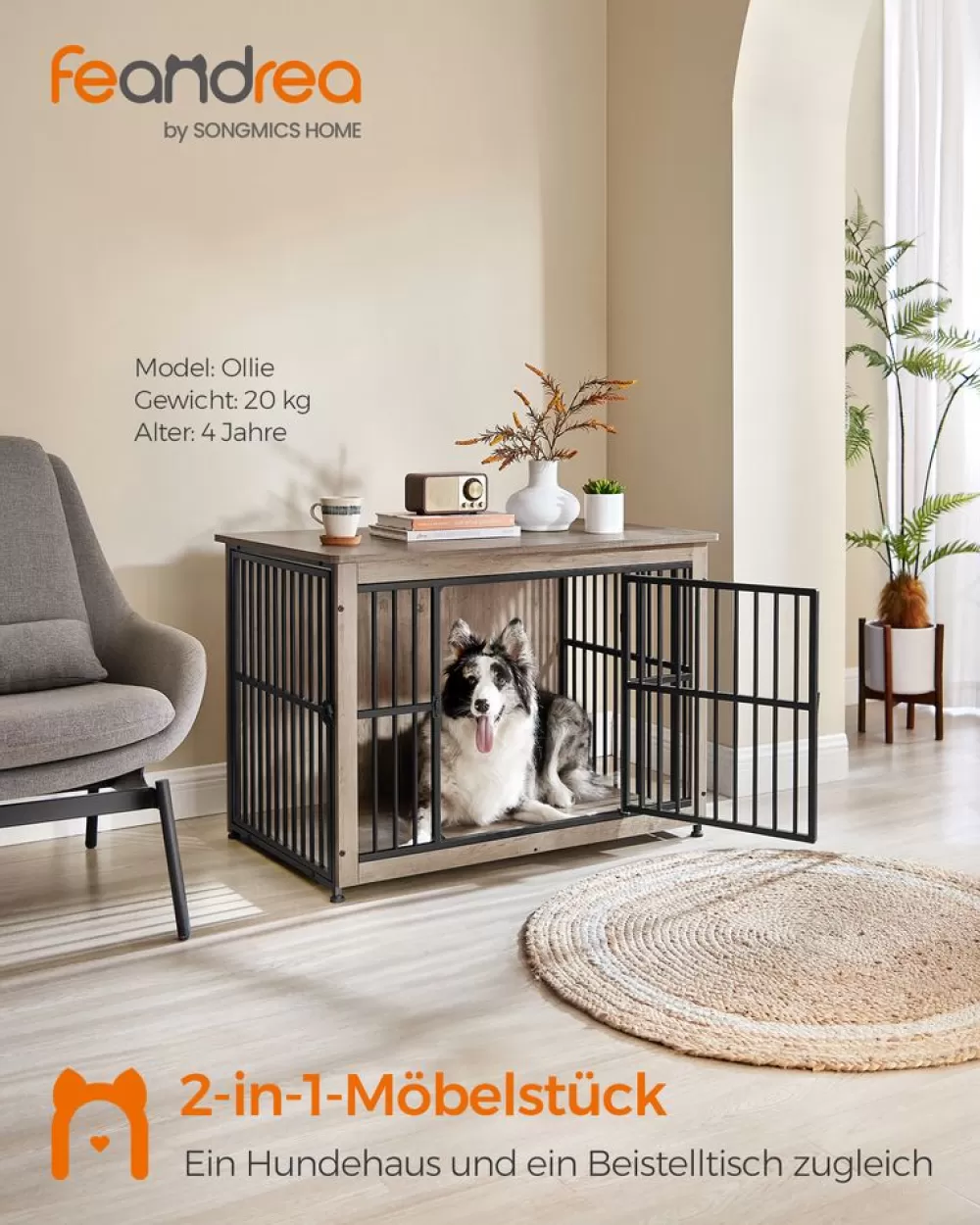 hundekfig_bis_zu__kg_mit__tren_8.webp Store SONGMICS Hundekäfig bis zu 32 kg mit 2 Türen