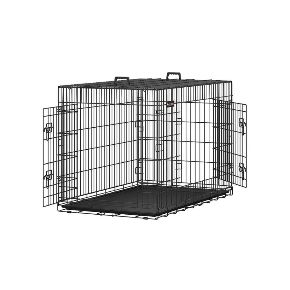 Outlet SONGMICS Hundekäfig XXL mit 2 Türen Schwarz