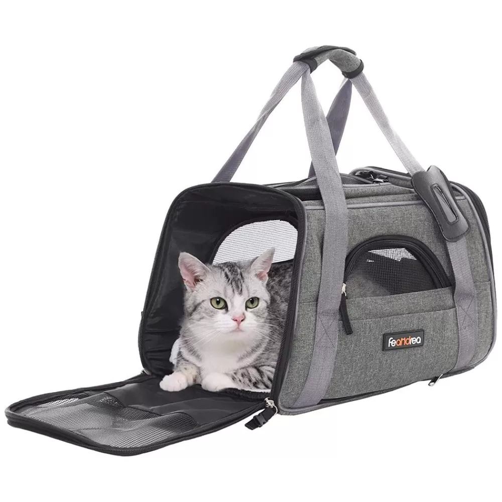 Sale SONGMICS Hundetasche Dunkelgrau