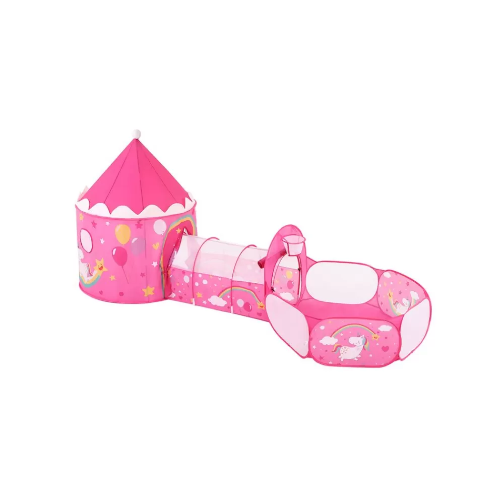 Shop SONGMICS 3-in-1 Spielzelt für Kinder Pink Rosa