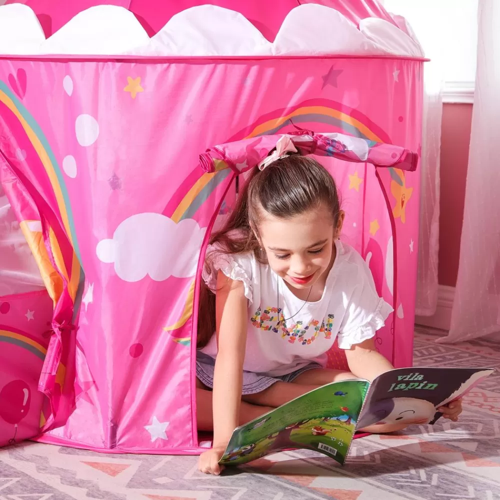 in_spielzelt_fr_kinder_pink_3.webp Shop SONGMICS 3-in-1 Spielzelt für Kinder Pink Rosa