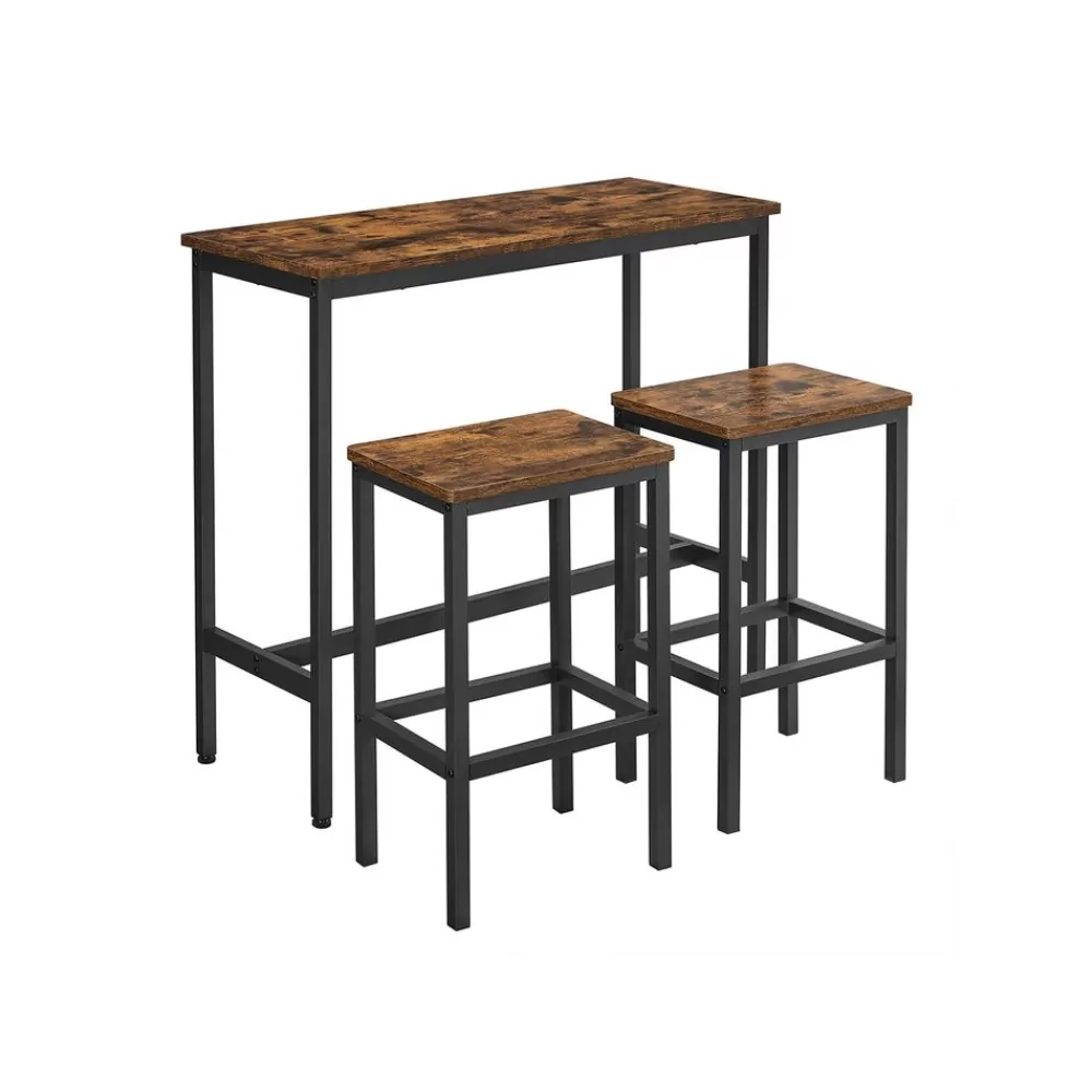 New SONGMICS Industrie-Design Bartisch-Set