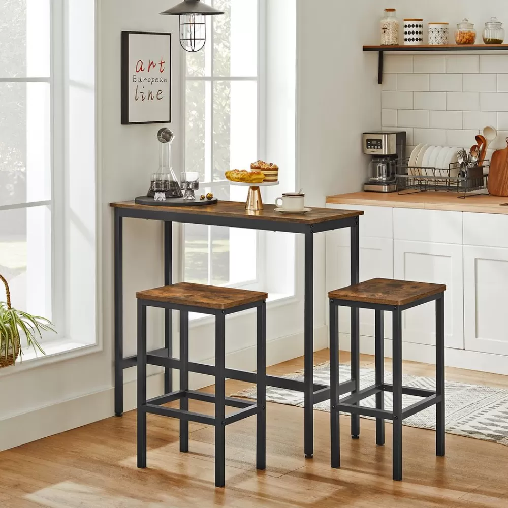 New SONGMICS Industrie-Design Bartisch-Set