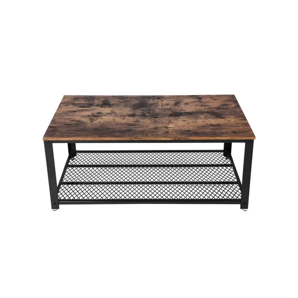 Discount SONGMICS Industrie-Design Couchtisch mit Ablage