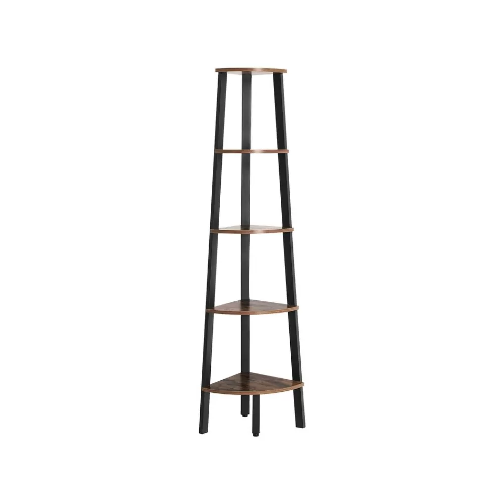 Best SONGMICS Industrie-Design Eckregal 5 Ablagen vintagebraun-schwarz