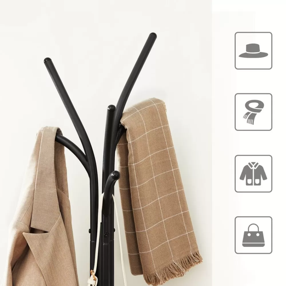 industriedesign_garderobenstnder_mit_ablage_4.webp Flash Sale SONGMICS Industrie-Design Garderobenständer mit Ablage