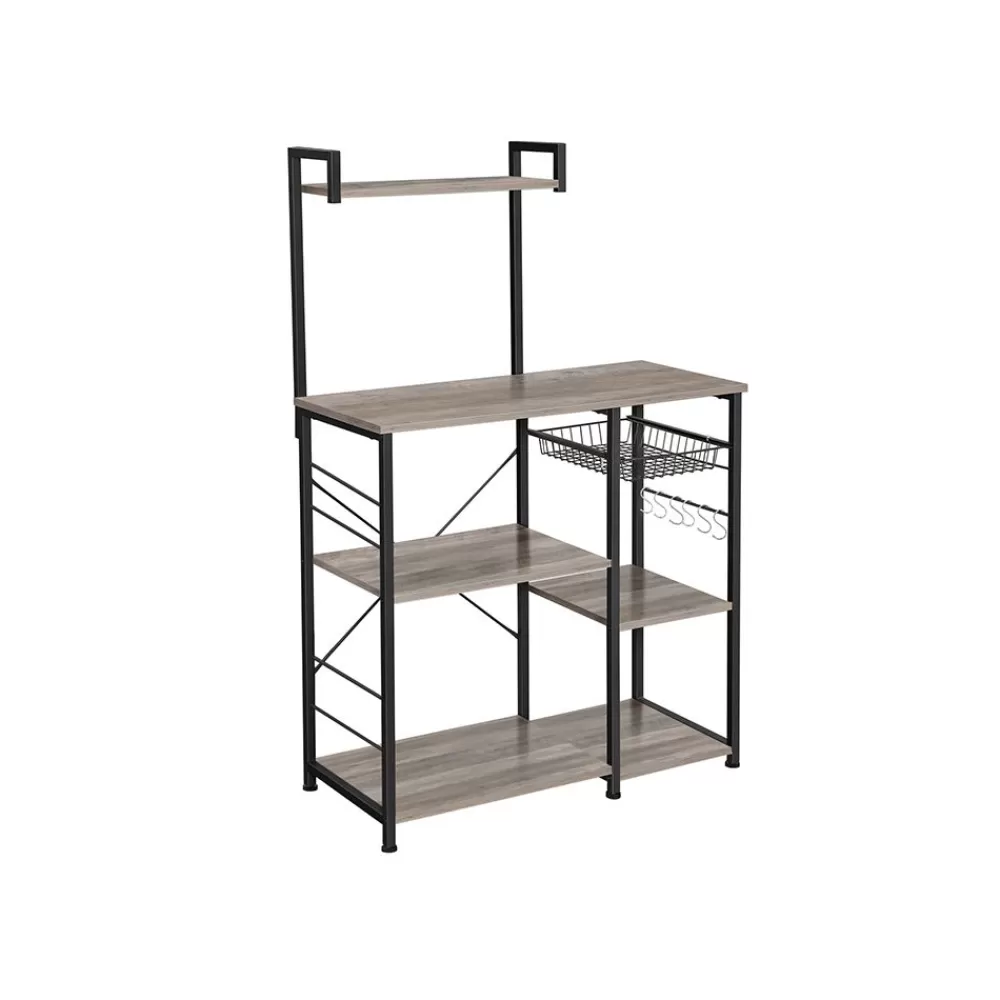 Cheap SONGMICS Industrie-Design Küchenregal Greige-Schwarz