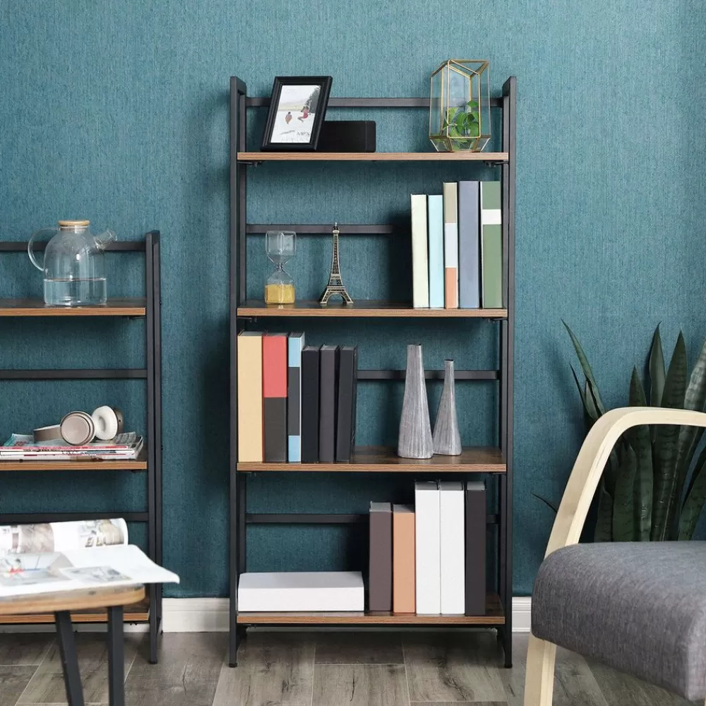 Cheap SONGMICS Industrie-Design Klappregal 4 Ebenen