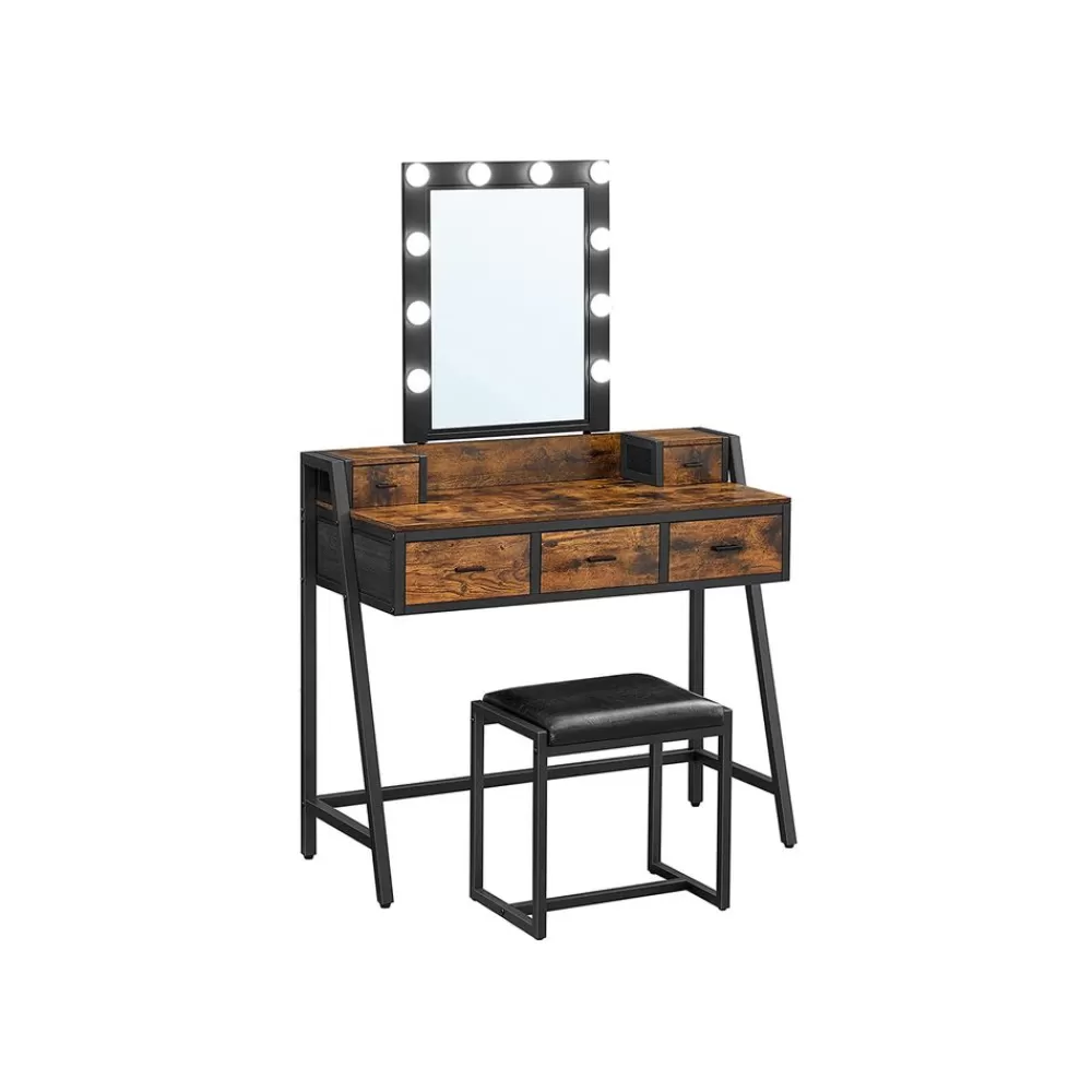 Cheap SONGMICS Industrie-Design Schminktisch mit Hocker