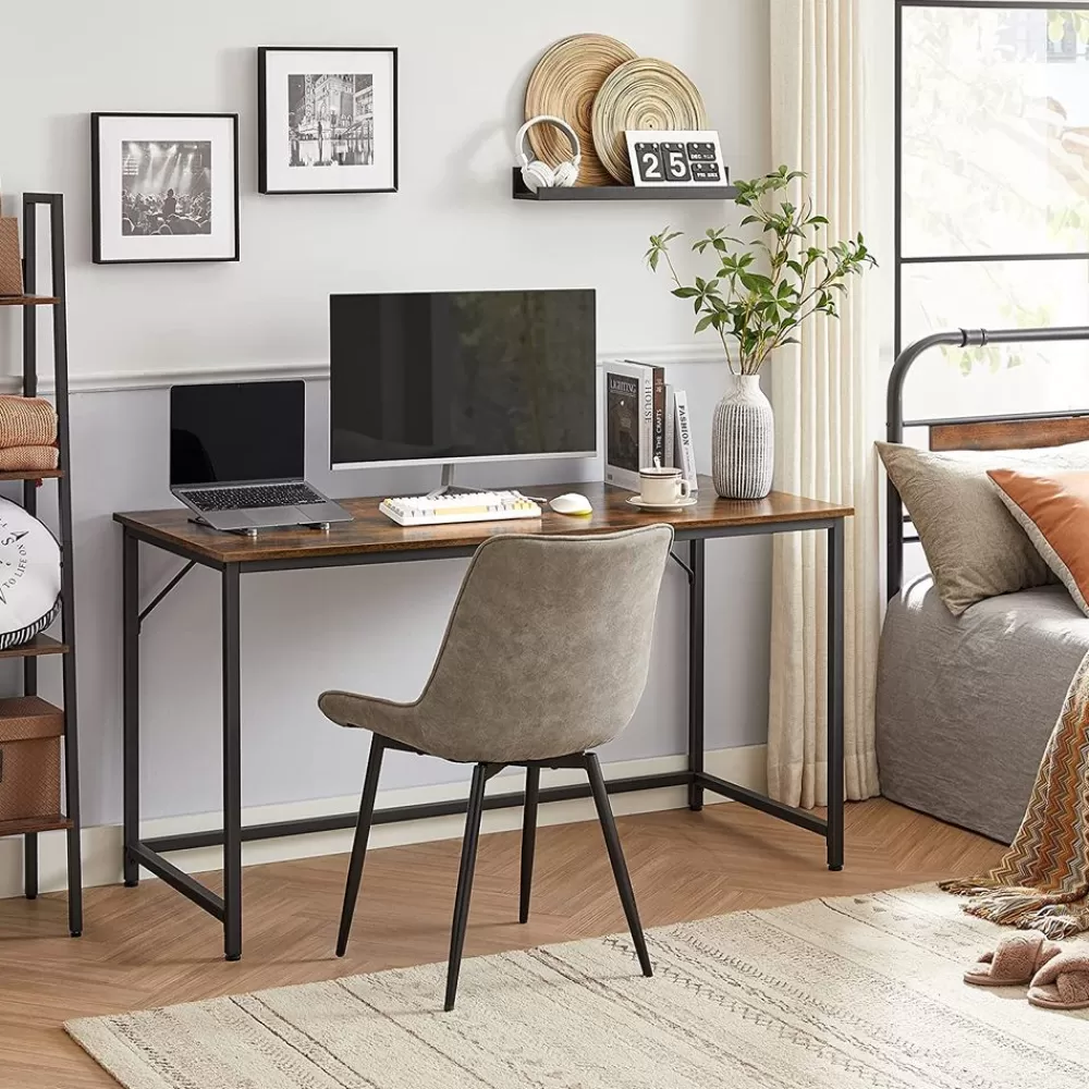 Shop SONGMICS Industrie-Design Schreibtisch Vintagebraun-Schwarz