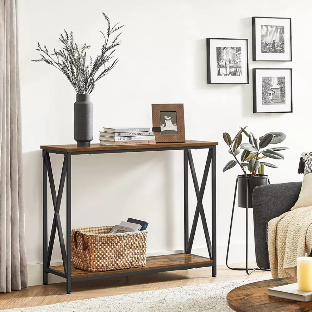Store SONGMICS Industrie-Design Sofatisch mit Metallgestell