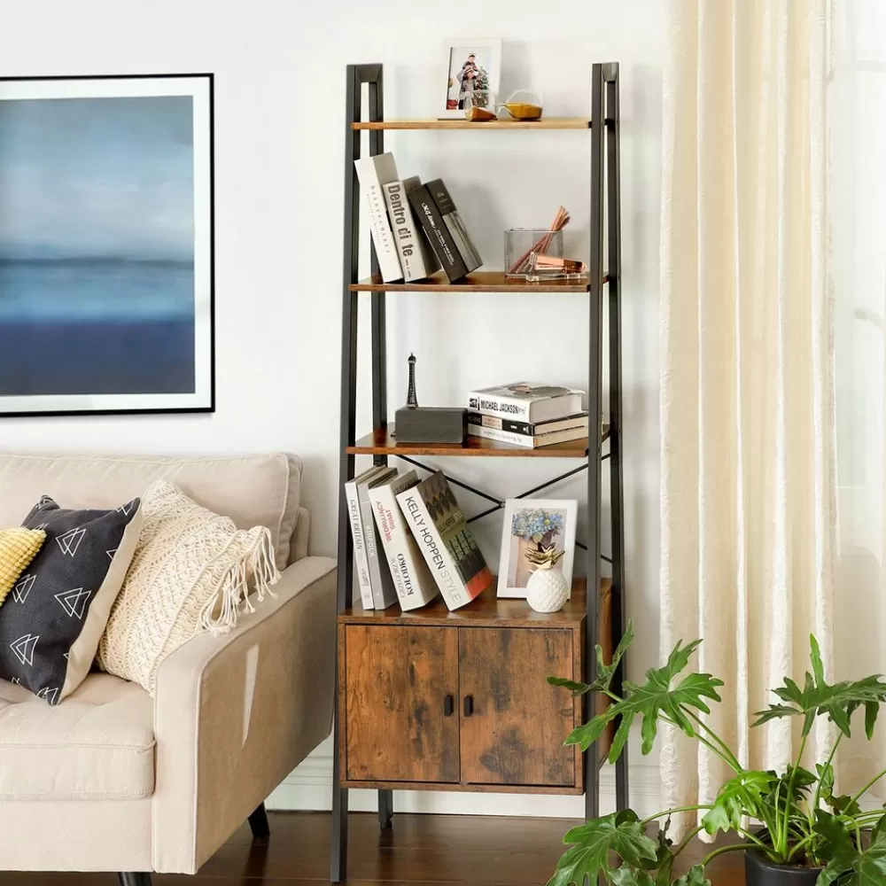 industriedesign_standregal__ablagen_2.webp Outlet SONGMICS Industrie-Design Standregal 4 Ablagen vintagebraun-schwarz