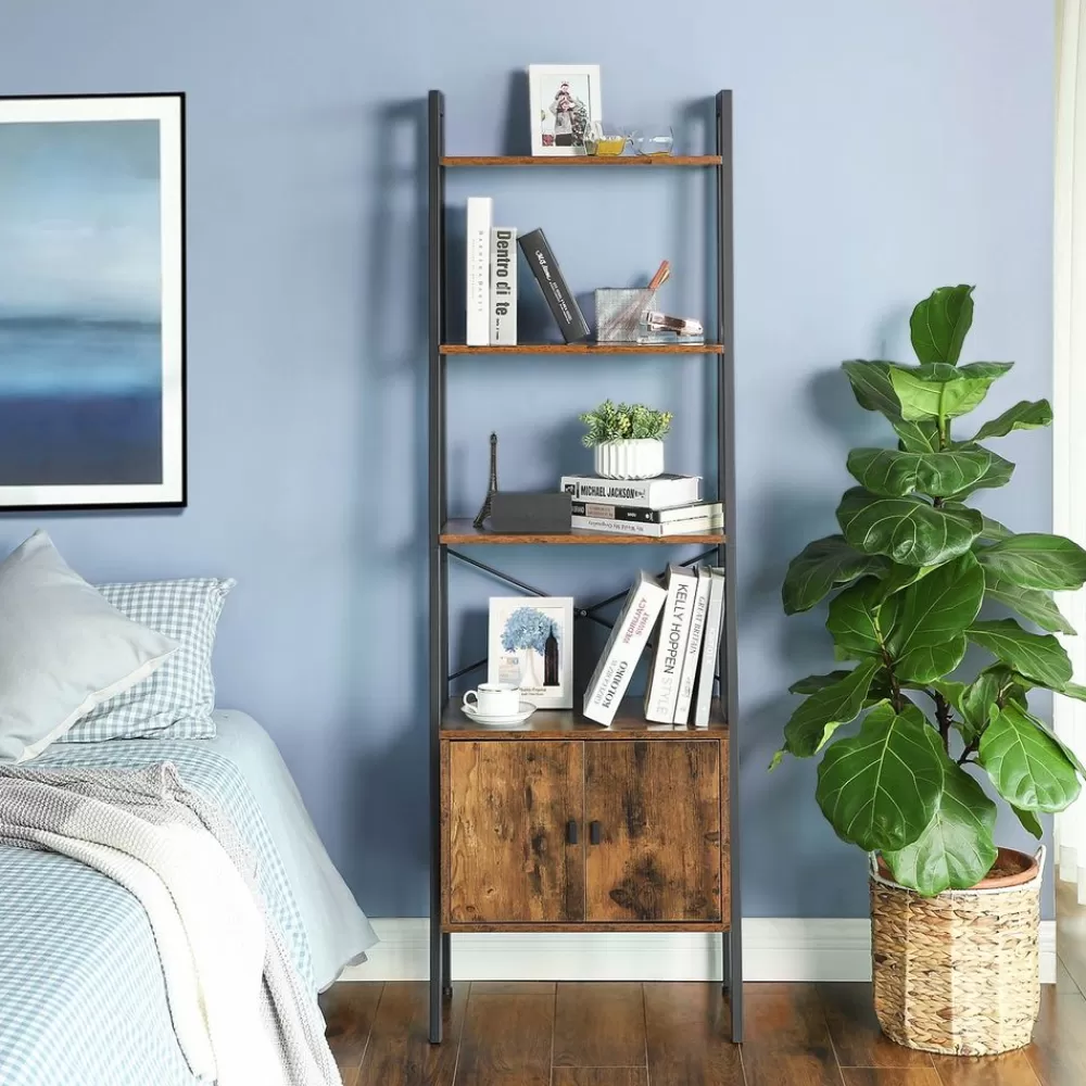 industriedesign_standregal__ablagen_3.webp Outlet SONGMICS Industrie-Design Standregal 4 Ablagen vintagebraun-schwarz