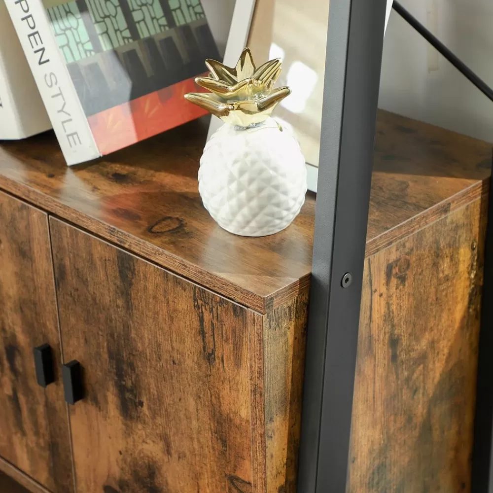 industriedesign_standregal__ablagen_4.webp Outlet SONGMICS Industrie-Design Standregal 4 Ablagen vintagebraun-schwarz