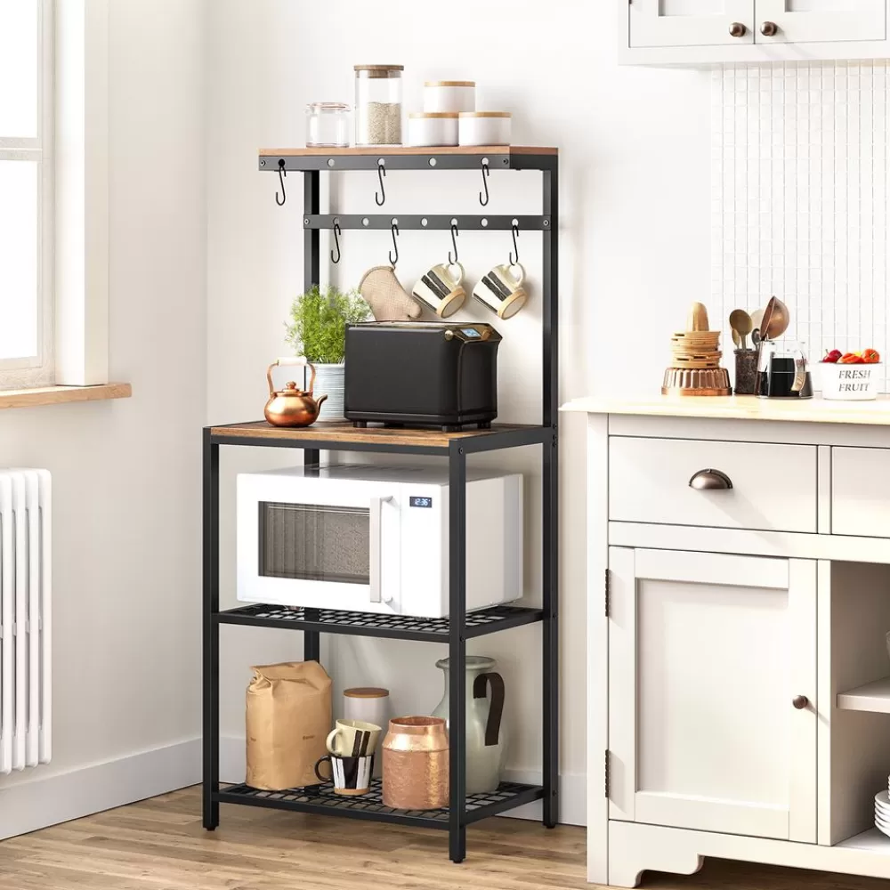 Outlet SONGMICS Industrie-Design Standregal mit Ablagen