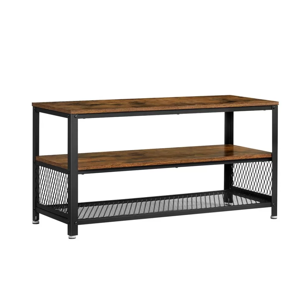 Best SONGMICS Industrie-Design TV-Regal mit 3 Ebenen