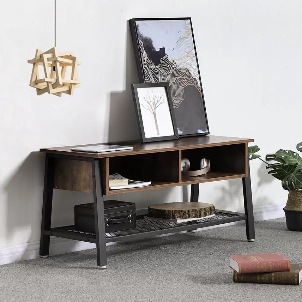 industriedesign_tvtisch_mit__fchern_2.webp Cheap SONGMICS Industrie-Design TV-Tisch mit 2 Fächern