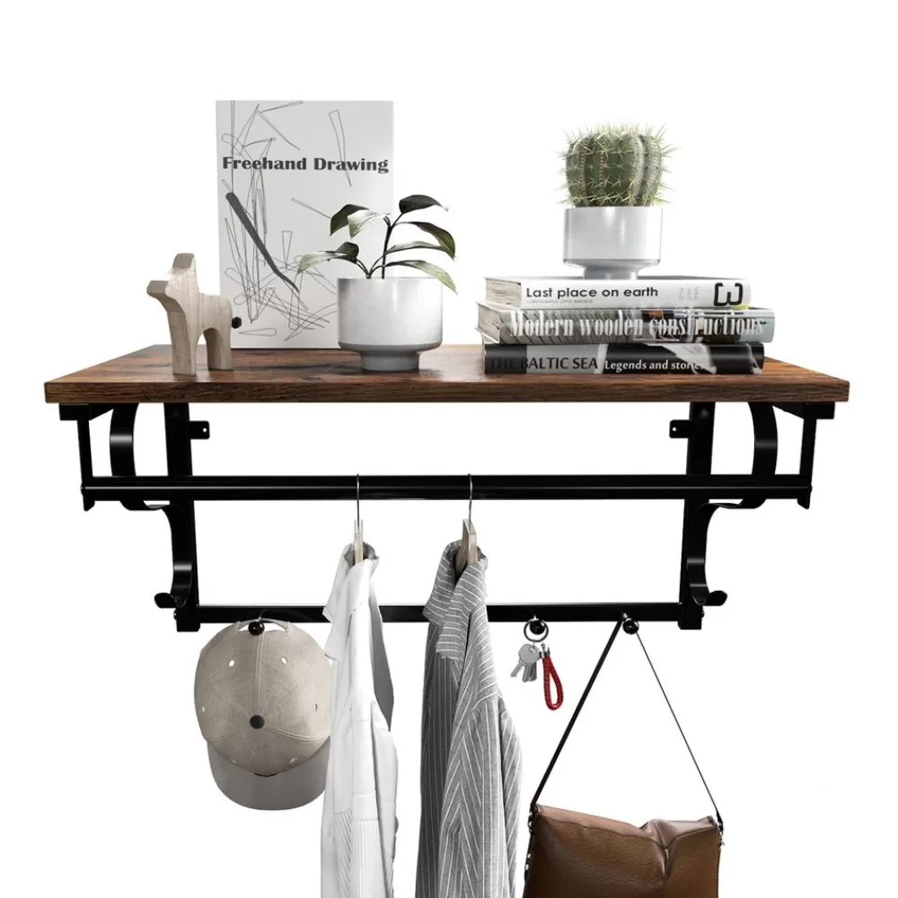 Best SONGMICS Industrie-Design Wandgarderobe