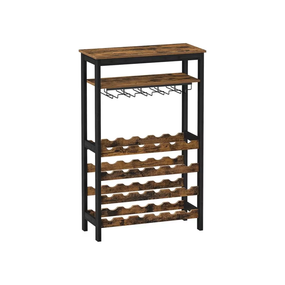 Store SONGMICS Industrie-Design Weinregal mit Glashaltern