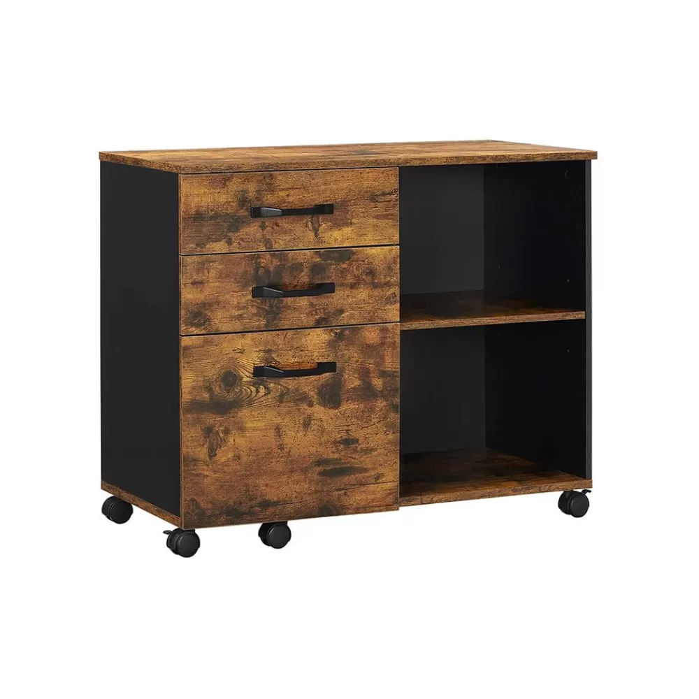 Store SONGMICS Industriestil Aktenschrank mit Rollen
