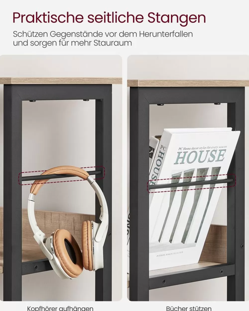 industriestil_bcherregal_vintagebraunschwarz_10.webp Best Sale SONGMICS Industriestil Bücherregal Vintagebraun-Schwarz