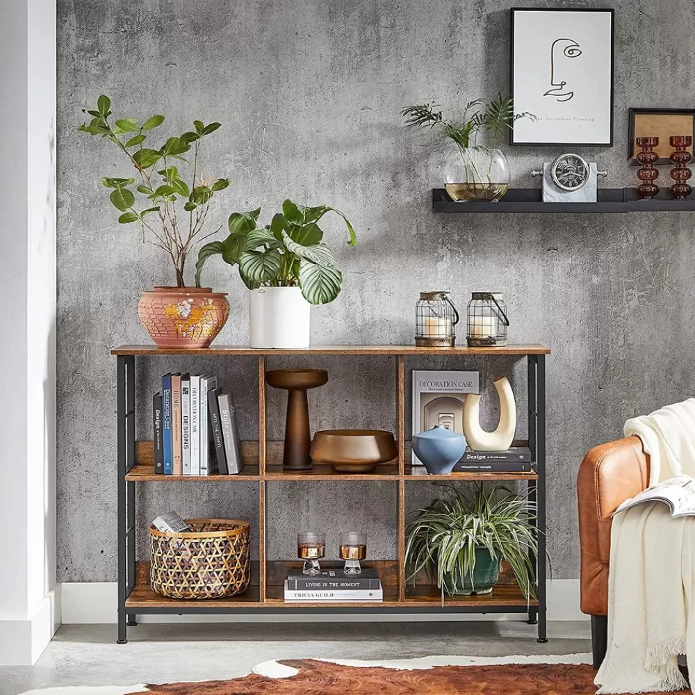 industriestil_bcherregal_vintagebraunschwarz_2.webp Best Sale SONGMICS Industriestil Bücherregal Vintagebraun-Schwarz