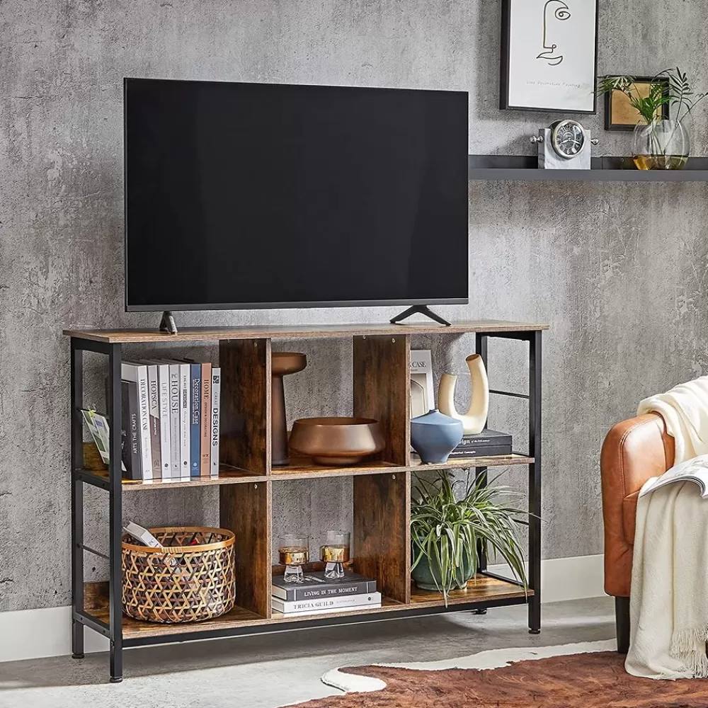 industriestil_bcherregal_vintagebraunschwarz_3.webp Best Sale SONGMICS Industriestil Bücherregal Vintagebraun-Schwarz