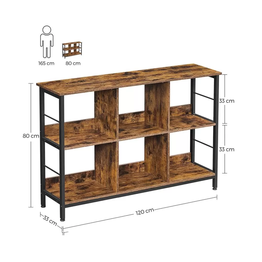 industriestil_bcherregal_vintagebraunschwarz_6.webp Best Sale SONGMICS Industriestil Bücherregal Vintagebraun-Schwarz