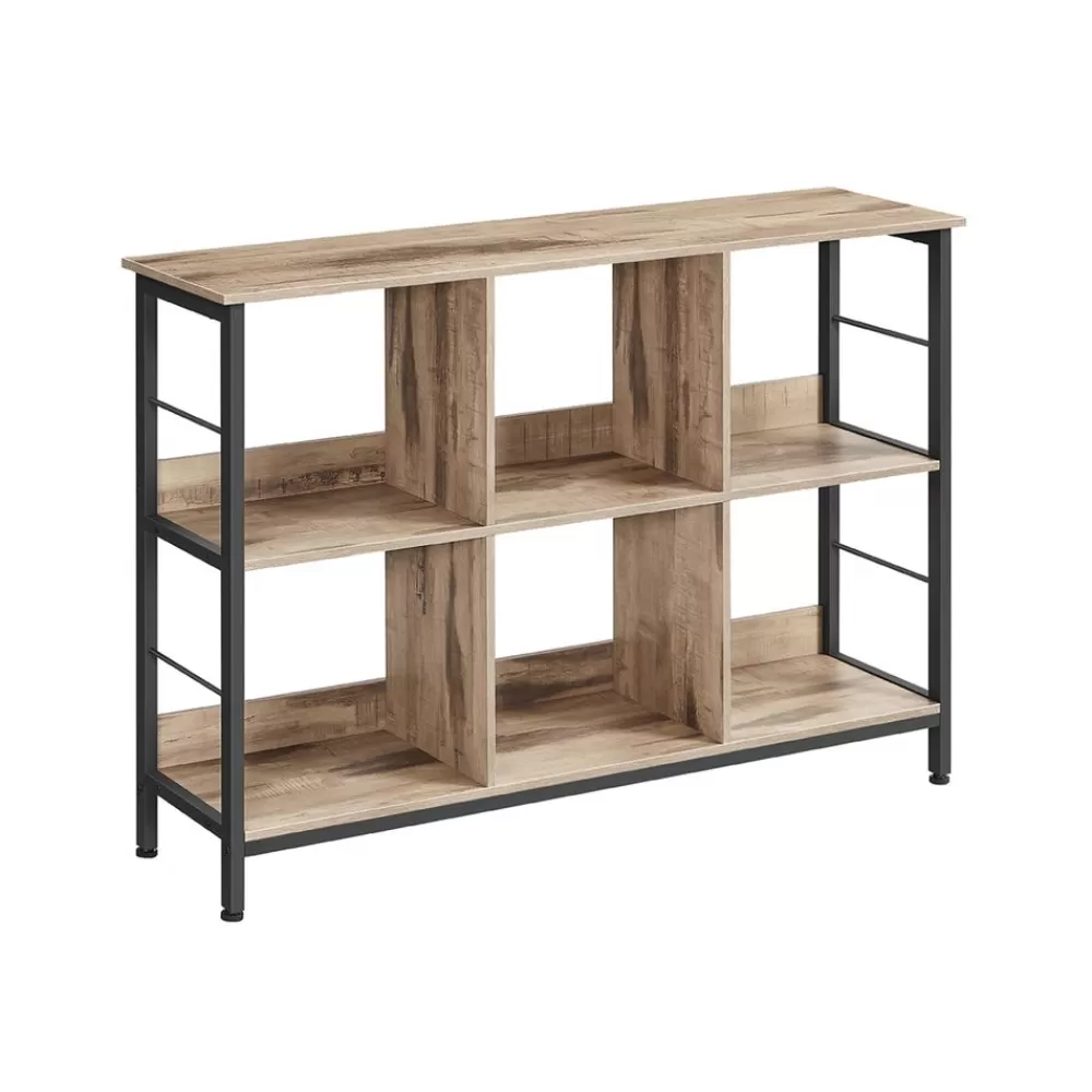 industriestil_bcherregal_vintagebraunschwarz_7.webp Best Sale SONGMICS Industriestil Bücherregal Vintagebraun-Schwarz
