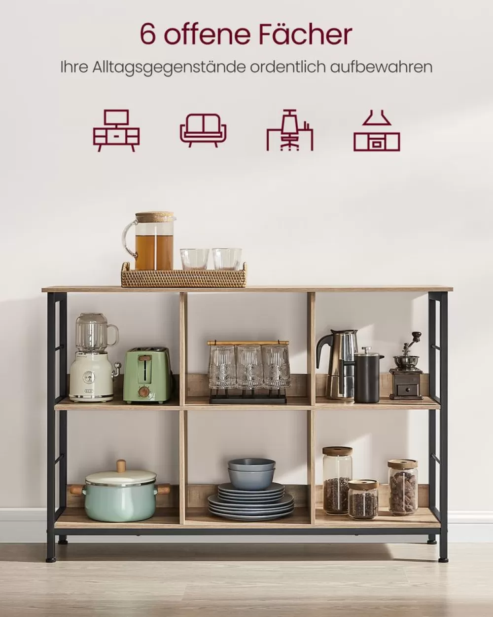 industriestil_bcherregal_vintagebraunschwarz_9.webp Best Sale SONGMICS Industriestil Bücherregal Vintagebraun-Schwarz