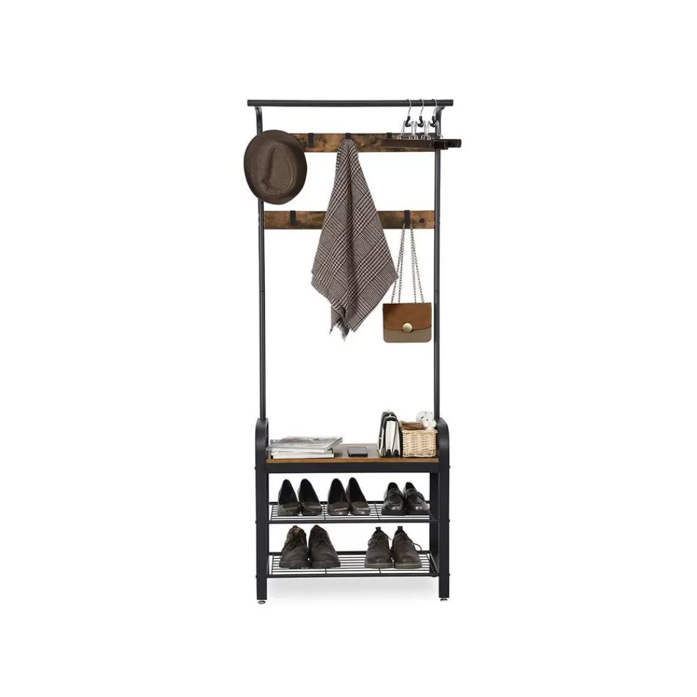 Hot SONGMICS Industriestil Garderobe & Sitzbank