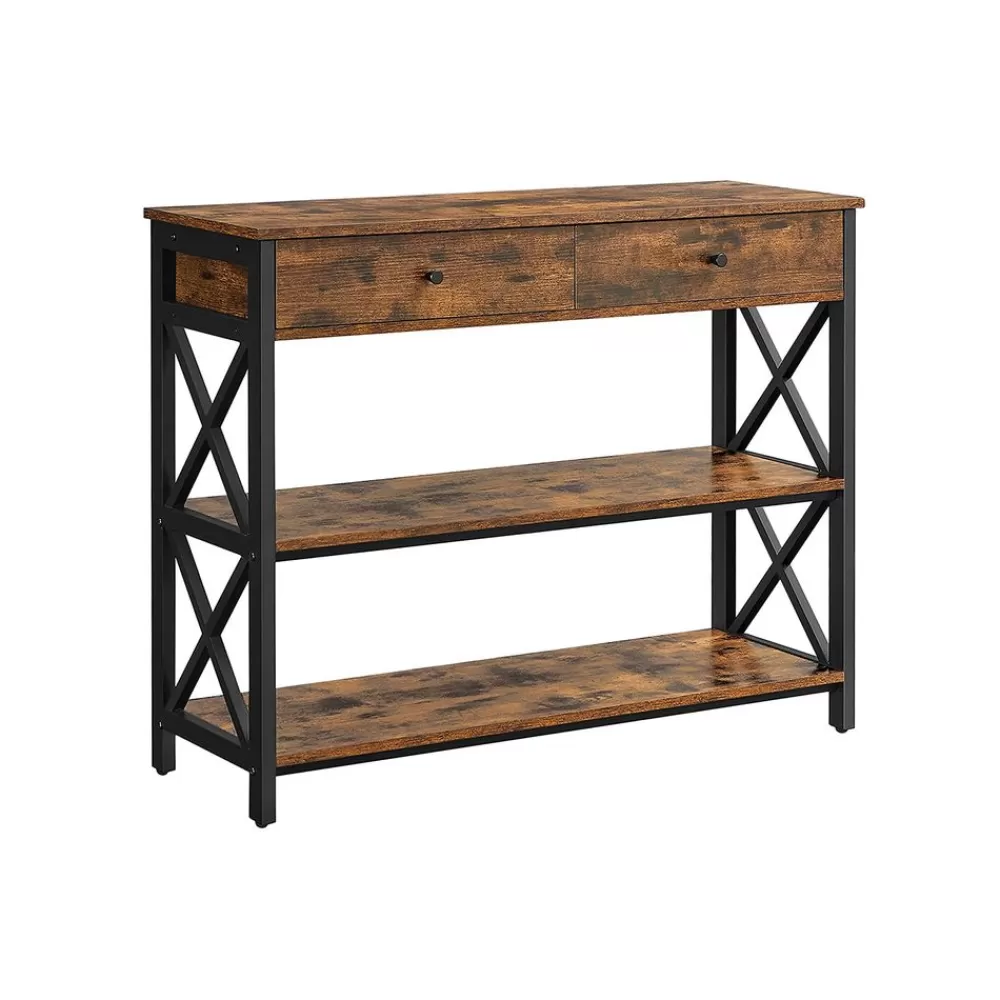 Flash Sale SONGMICS Industriestil Konsolentisch mit 2 Schubladen
