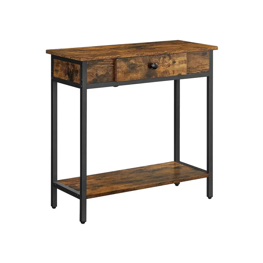 Cheap SONGMICS Industriestil Konsolentisch mit Schublade