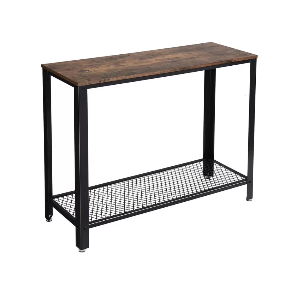 Outlet SONGMICS Industriestil Konsolentisch schlicht vintagebraun-schwarz