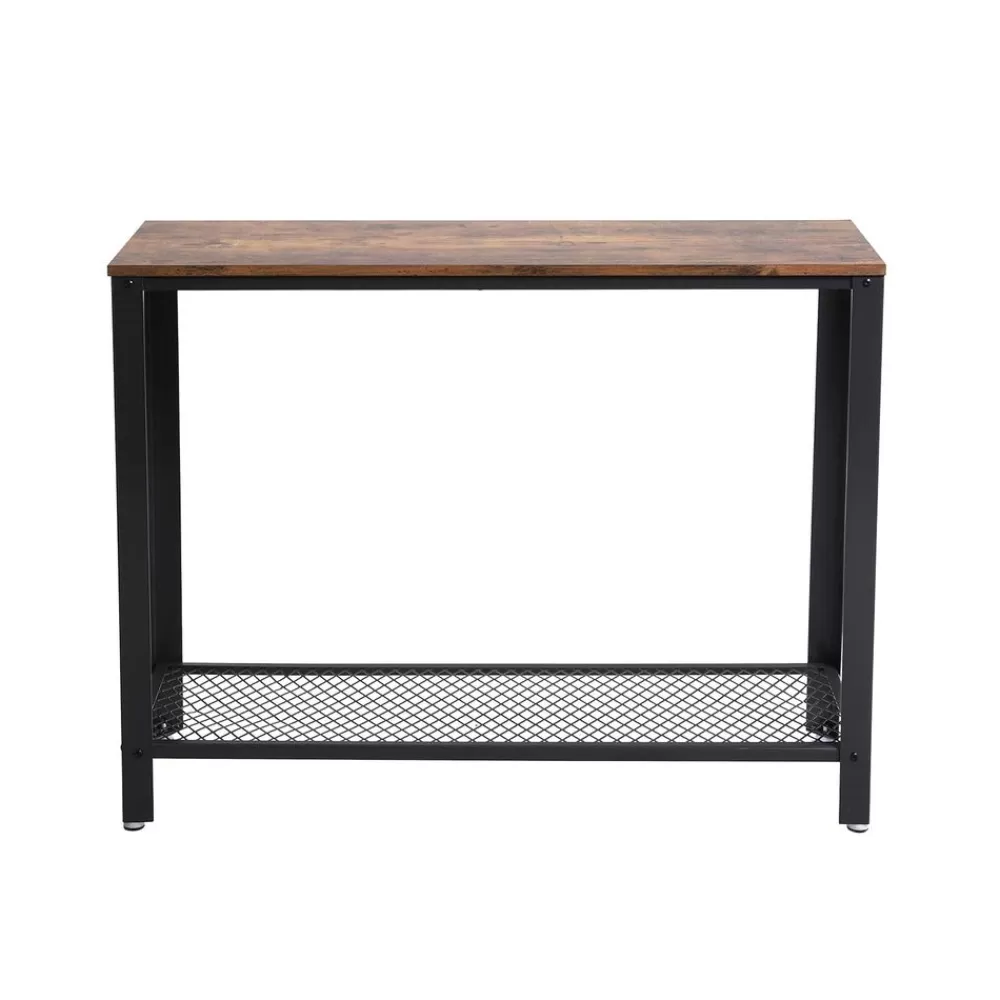 Outlet SONGMICS Industriestil Konsolentisch schlicht vintagebraun-schwarz