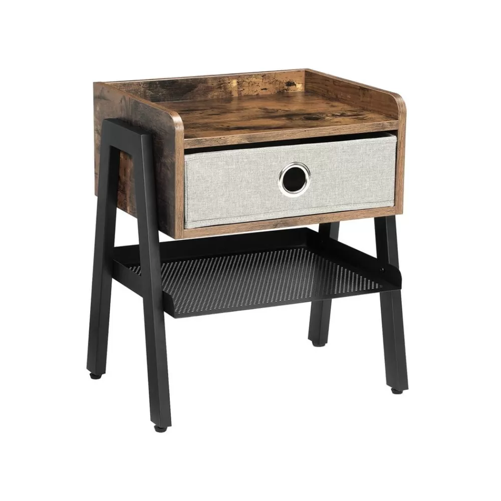 Shop SONGMICS Industriestil Nachttisch mit Schublade