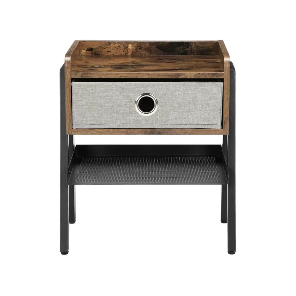 Shop SONGMICS Industriestil Nachttisch mit Schublade