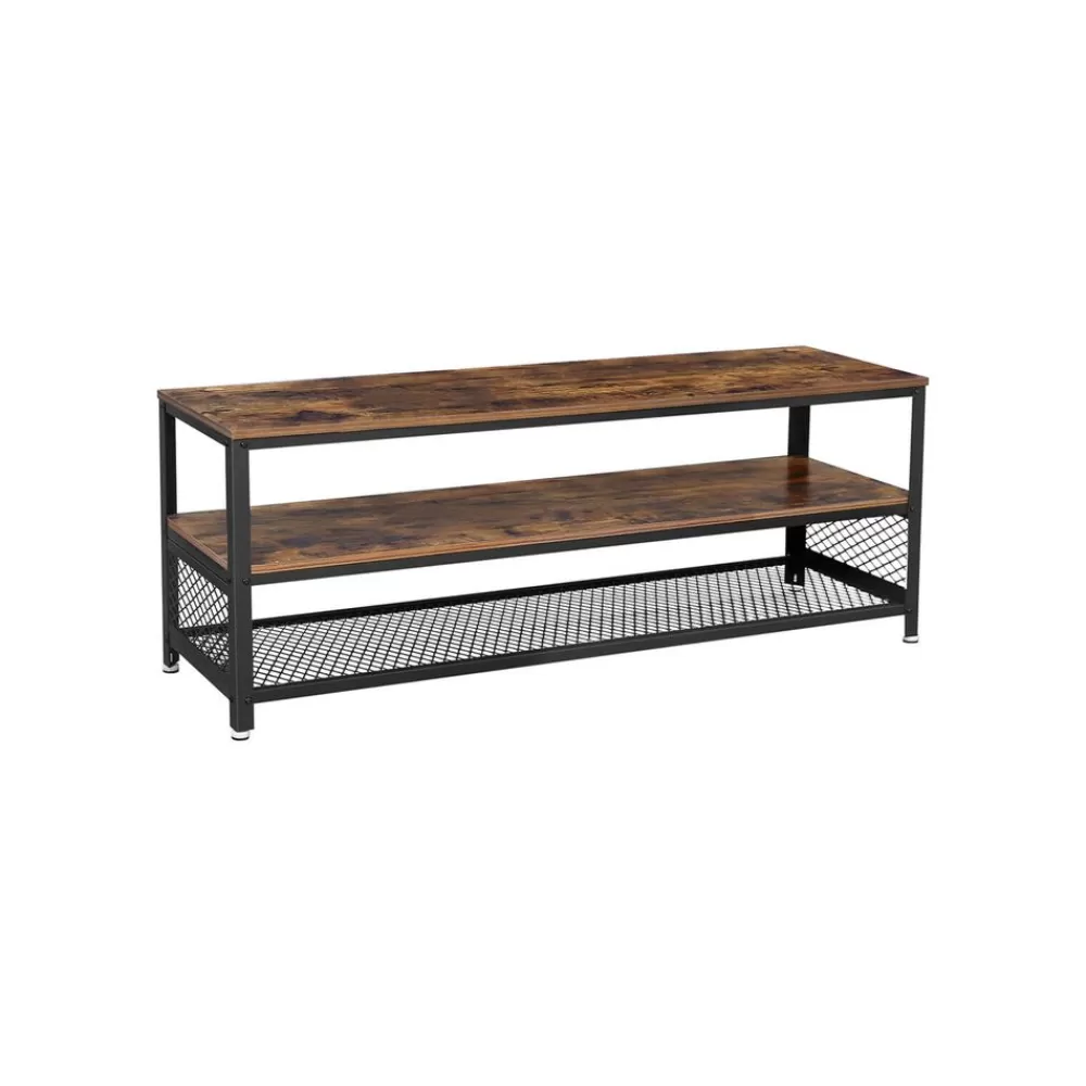 Discount SONGMICS Industriestil TV-Lowboard mit 3 Ebenen