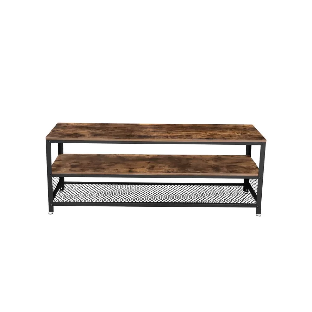 Discount SONGMICS Industriestil TV-Lowboard mit 3 Ebenen