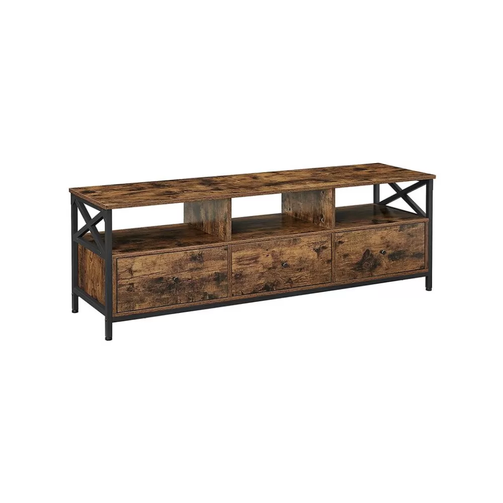 Hot SONGMICS Industriestil TV-Schrank mit 3 Schubladen