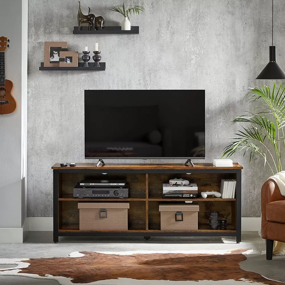 Best SONGMICS Industriestil TV-Schrank Vintagebraun-Schwarz