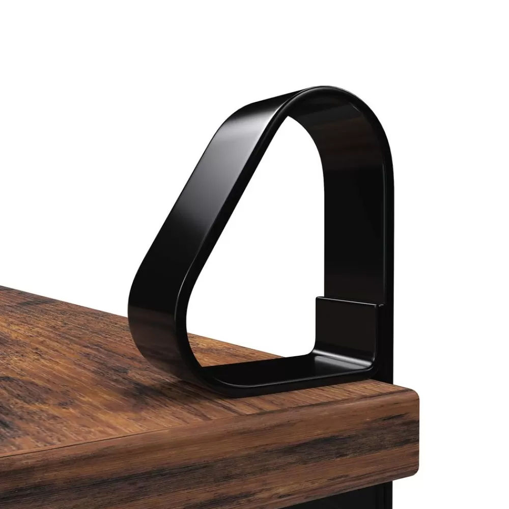 industriestil_wandregal_er_set_5.webp Best Sale SONGMICS Industriestil Wandregal 2er Set vintagebraun-schwarz