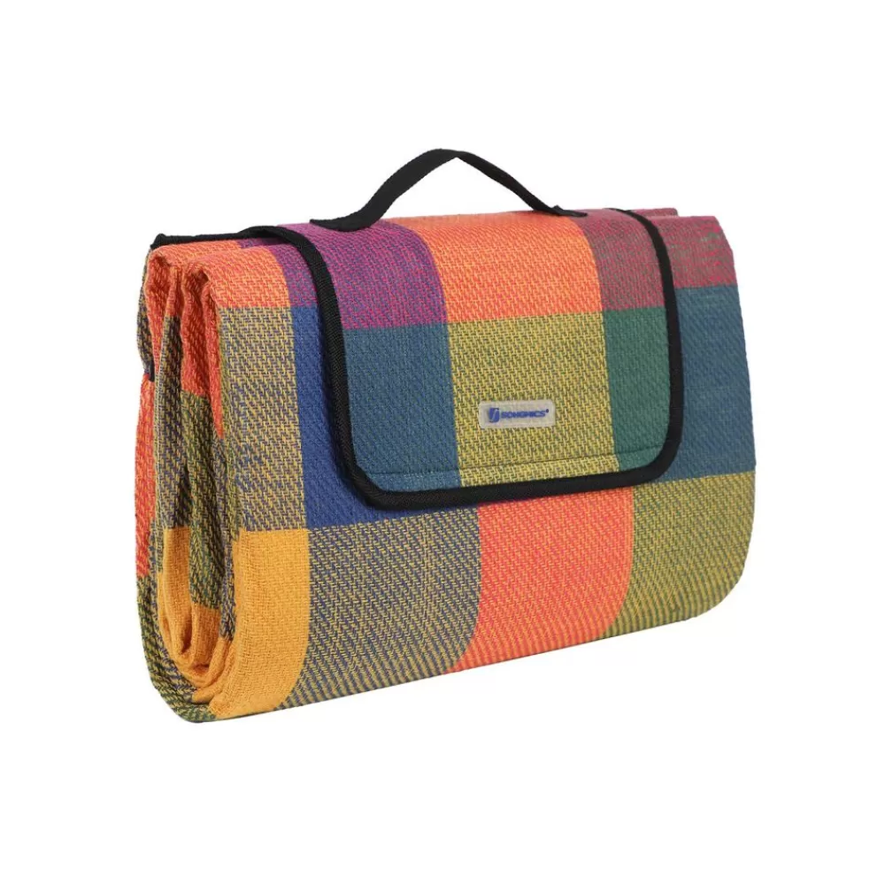 Best Sale SONGMICS Isolierte Picknickdecke Bunt XL