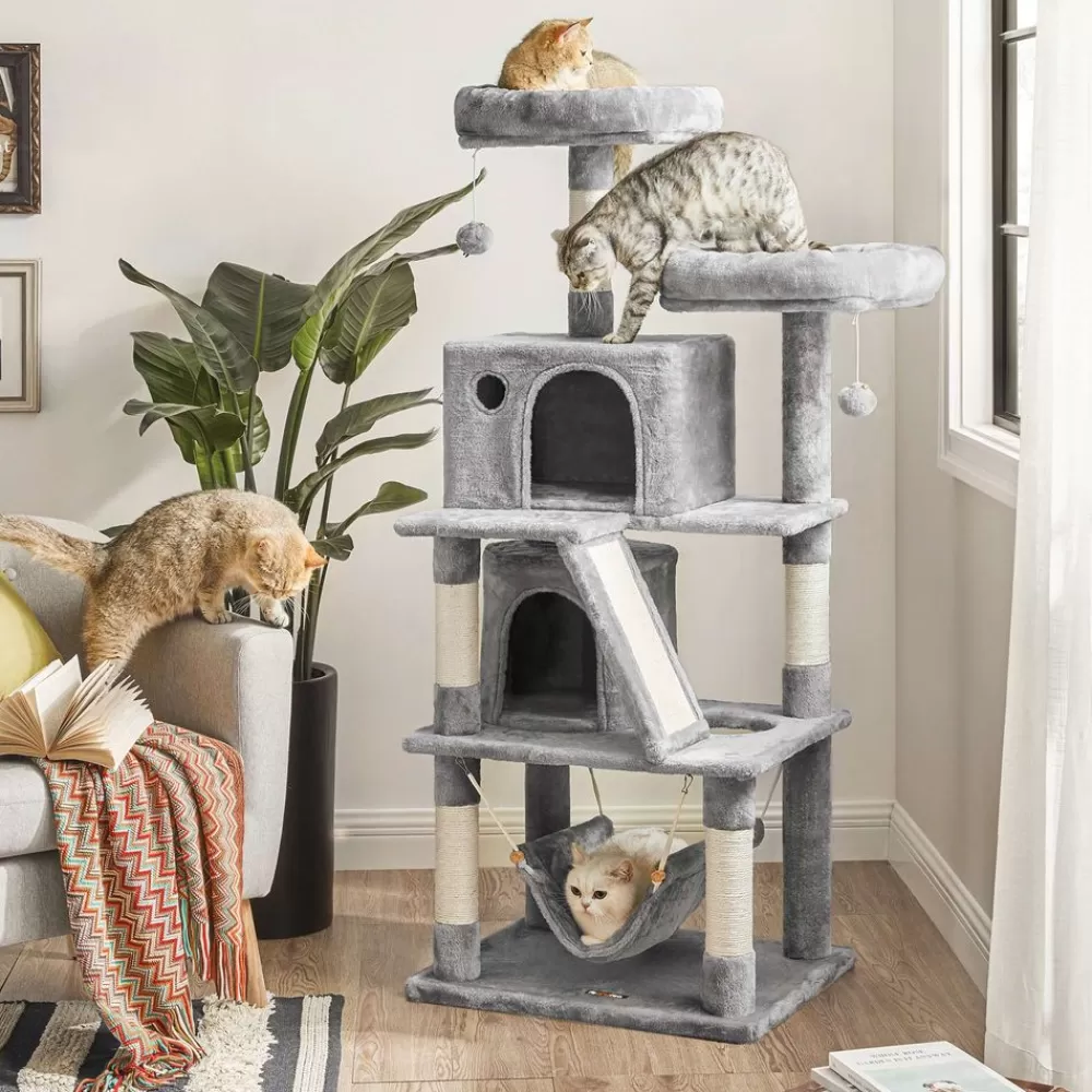 Best SONGMICS Katzenbaum mit 2 Kuschelhöhlen