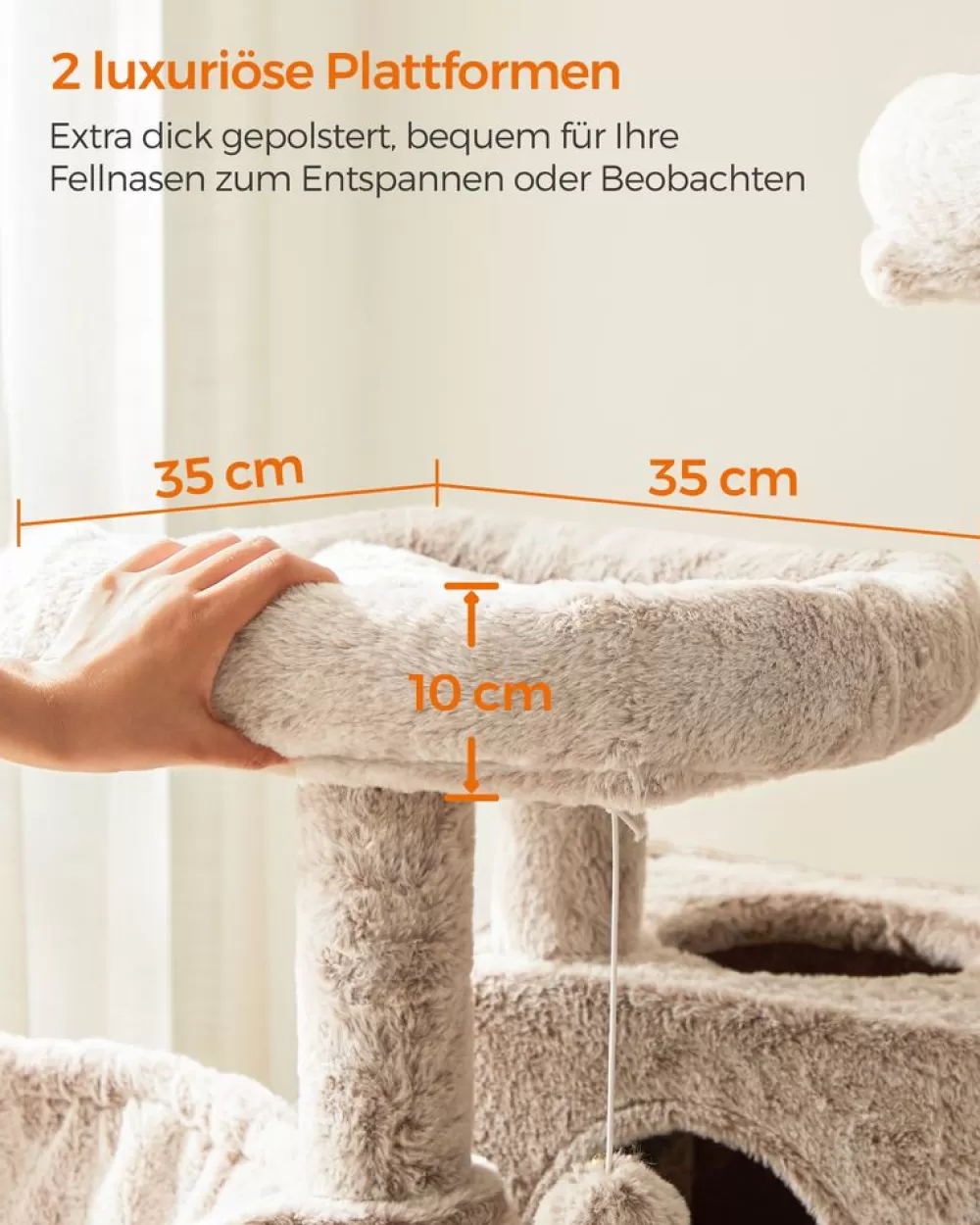 katzenbaum_mit_weichem_bezug_hellbraun_4.webp Flash Sale SONGMICS Katzenbaum mit weichem Bezug Hellbraun