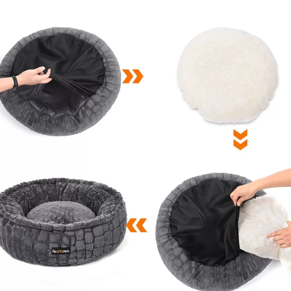 Hot SONGMICS Katzenbett Ø 50 cm aus weichem Plüsch