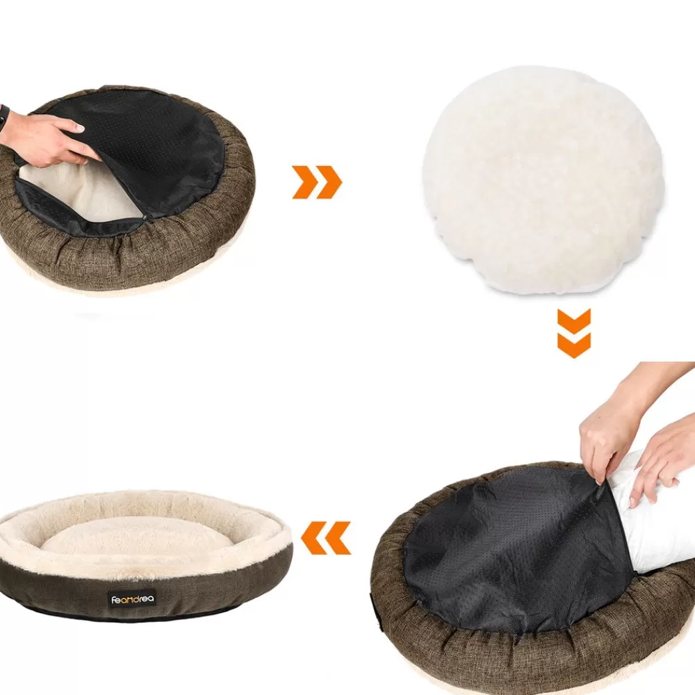 katzenbett_in_donutform___cm_8.webp Cheap SONGMICS Katzenbett in Donut-Form Ø 75 cm