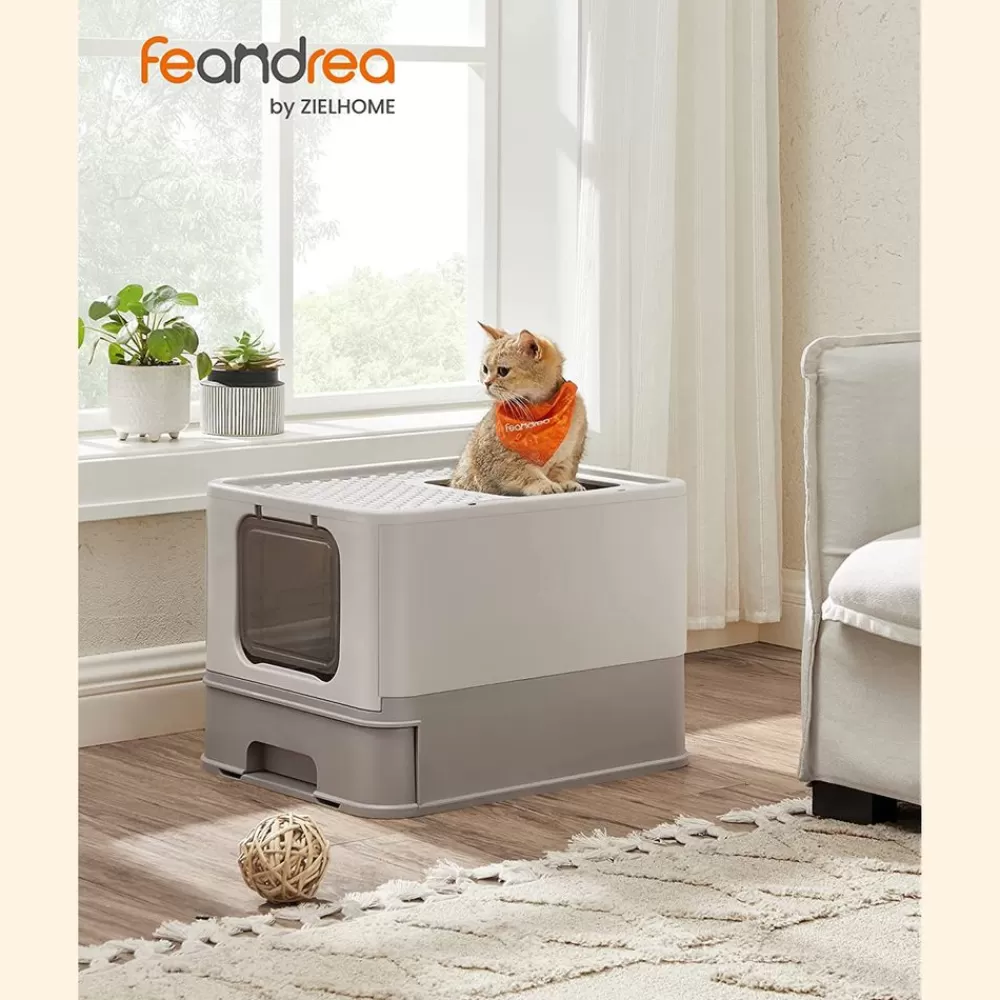 Fashion SONGMICS Katzenklo mit Deckel