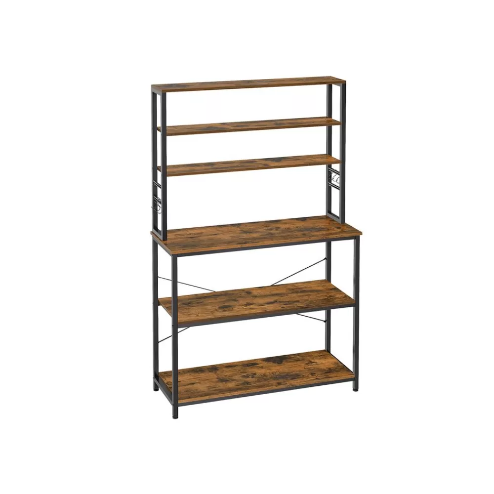 Flash Sale SONGMICS Küchenregal Industrie-Design vintagebraun-schwarz